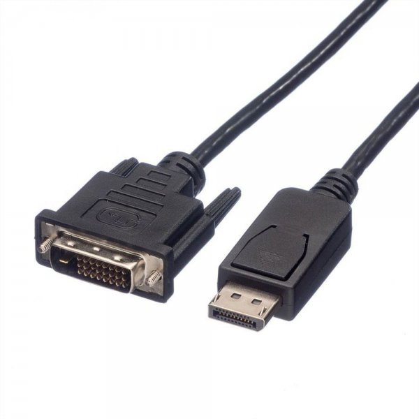 ROLINE Videokabel DisplayPort Stecker / DVI-D Dual Link Stecker 2m schwarz
