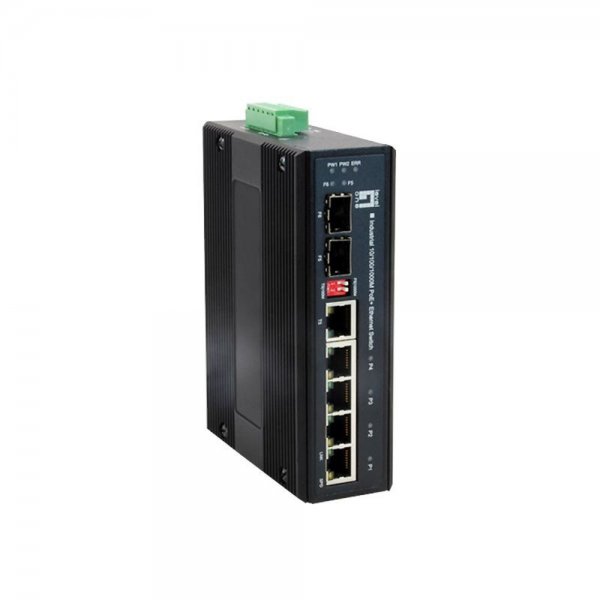 LevelOne 6-Port Gb PoE Industrial Switch 802.3af/at SFP