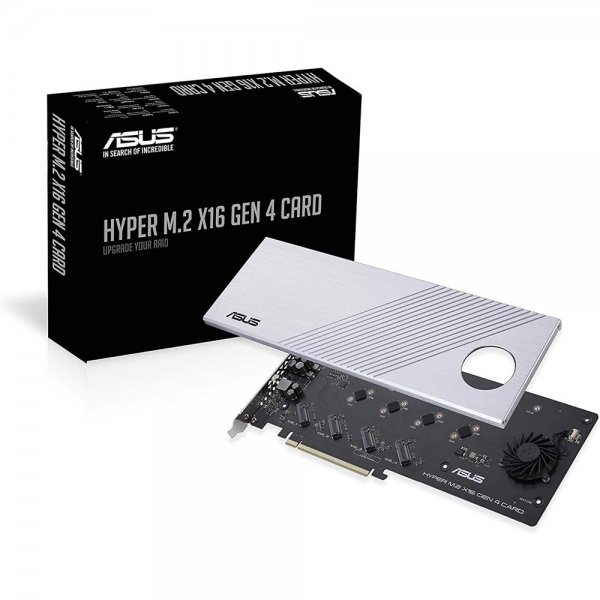 ASUS Hyper M.2 x16 Gen 4 Card RAID-Controller PCIe 4.0/3.0 unterstützt 4X NVMe M.2 Geräte