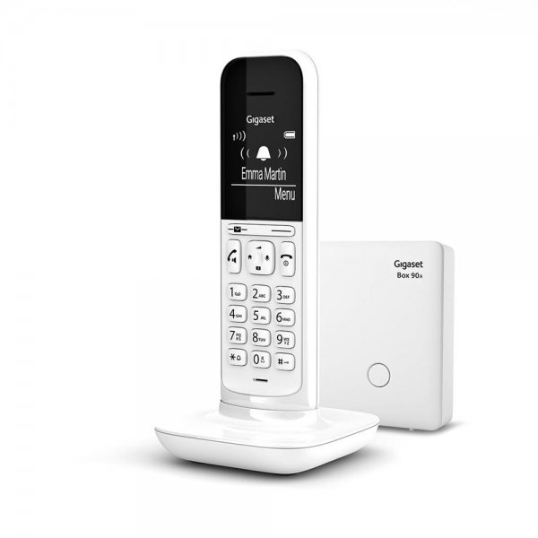 Gigaset CL390A Schnurloses DECT-Telefon Weiß mit Anrufbeantworter extra große Anzeige