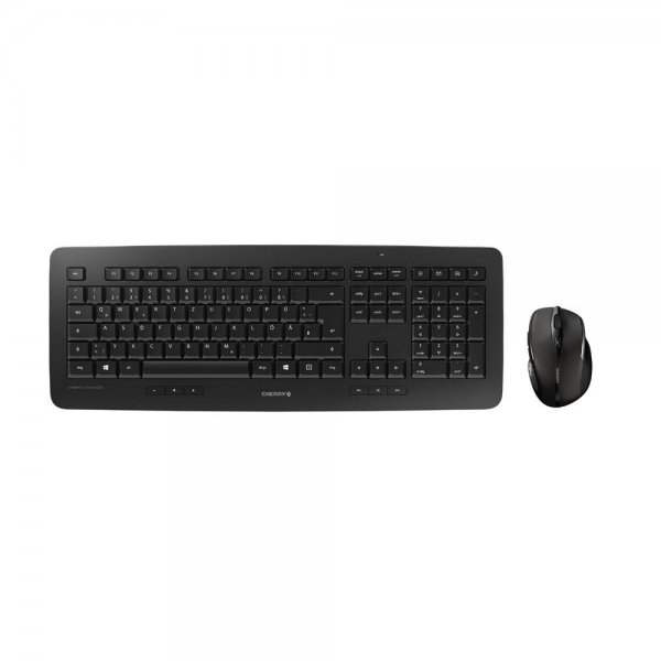 CHERRY DW 5100 Desktop-Set Tastatur/Maus Wireless kabellos deutsches Layout QWERTZ Schwarz