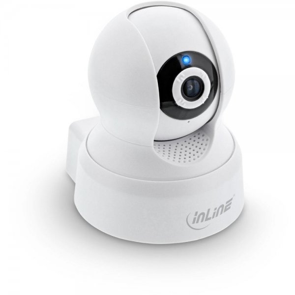 InLine SmartHome Überwachungskamera innen HD Bewegungserkennung Schwenkbar/Neigbar weiß
