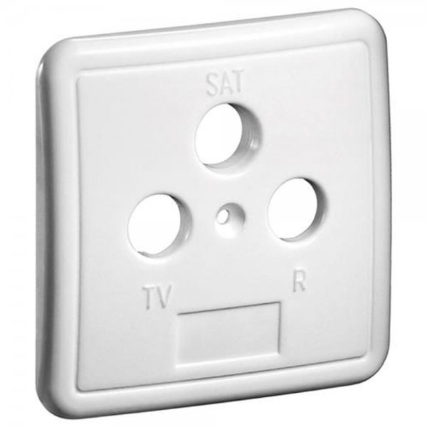 Wentronic SAT TV ADA 03 W 3-Loch 76x76mm Abdeckung für Antennendose Weiß Buchse # 67051