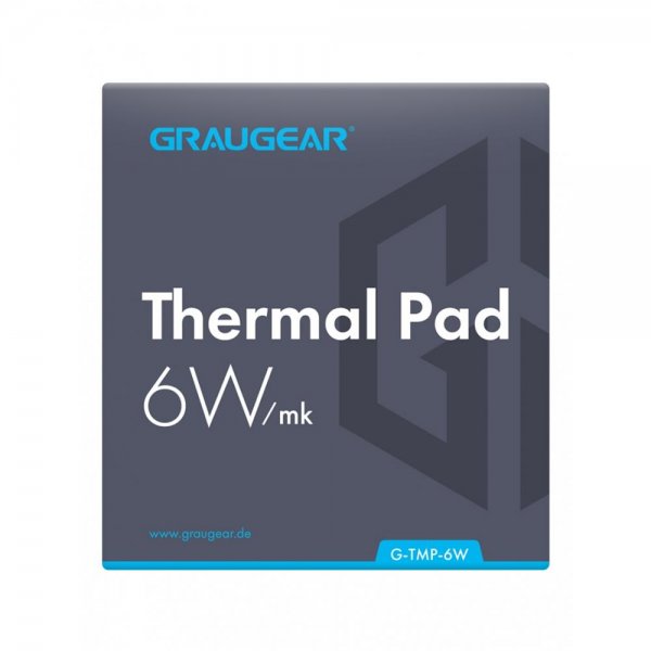 GRAUGEAR G-TMP-6W 2 x universal Wärmeleitpad für CPU oder Speicher 6W / mk 100 x 100 x1 mm 100 x 100 x 1,5 mm