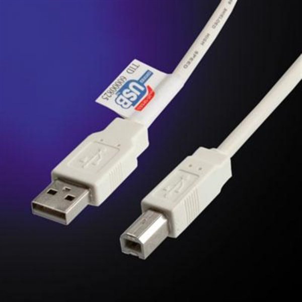 VALUE USBKabel USB2.0 A/B m/m 450cm beige # 11.99.8845