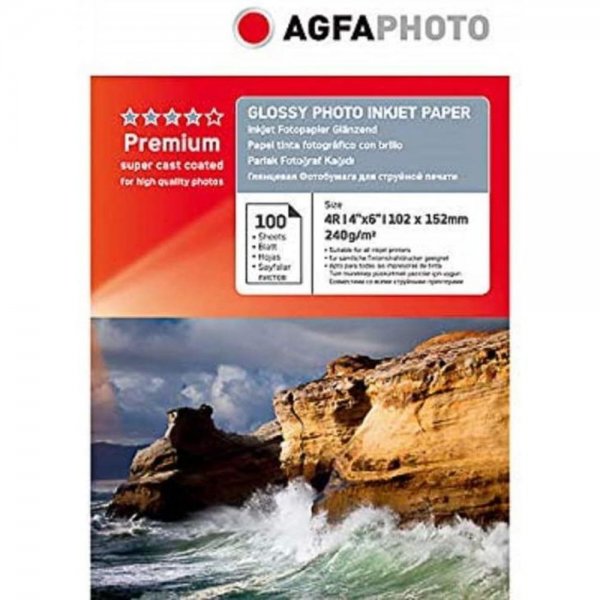 AgfaPhoto Premium Photo Glossy Paper 240 g 10x15 cm 100 Blatt Fotopapier