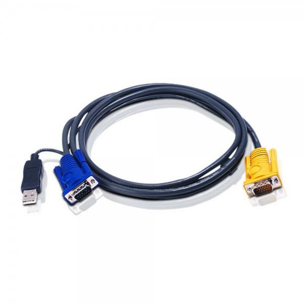 ATEN 2L-5206UP USB KVM-Anschlusskabel mit integriertem PS/2-zu-USB-Wandler 6 m