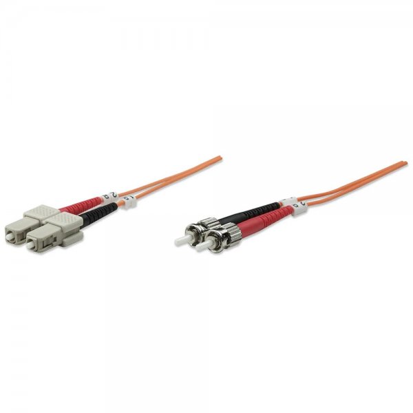 Intellinet LWL-Kabel Glasfaser ST/SC OM2 Duplex Multimode 5 m orange 470131
