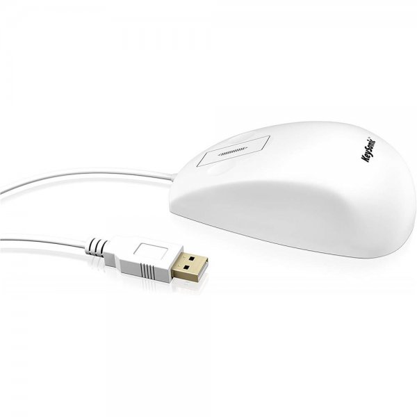 Keysonic KSM-5030M-W Wasserdichte USB Maus aus Silikon Weiß IP68