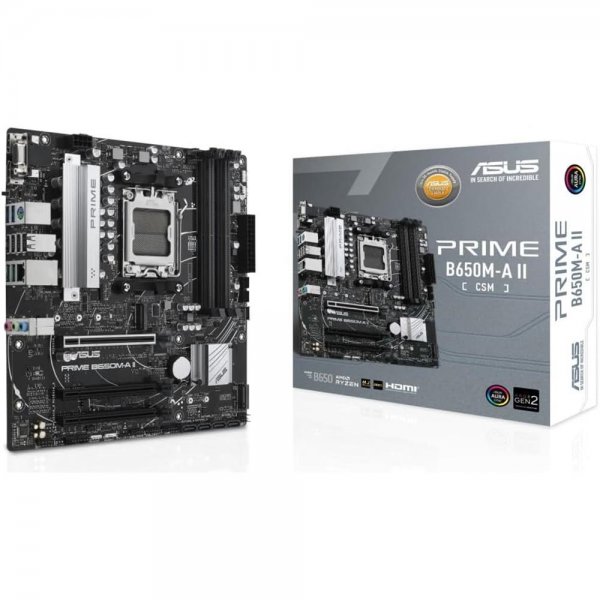 ASUS PRIME B650M-A II-CSM Mainboard Sockel AMD AM5 (Ryzen 7000, mATX, DDR5, PCIe 5.0, 2.5GB)