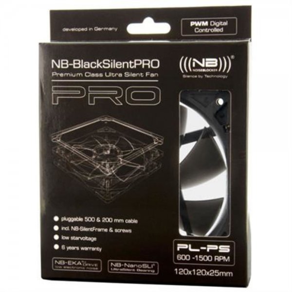 Noiseblocker BlackSilent Pro Fan PLPS 120mm PWM Lüfter L-PLPS