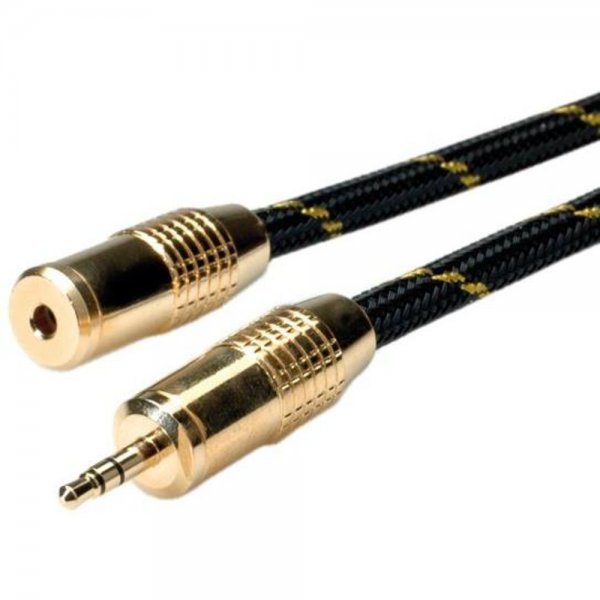 ROLINE GOLD 3,5mm Audio-Kabel St/Bu 2,5 m