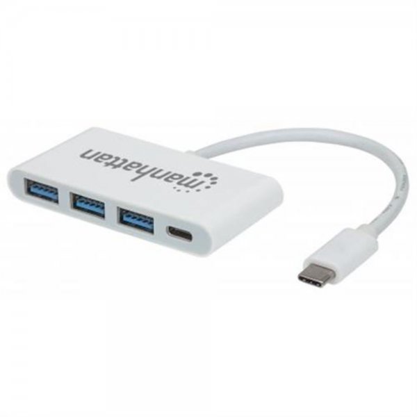 MANHATTAN USB-C 3.1 Gen 1 Typ C-Hub mit Power Delivery-Ladeport # 163552