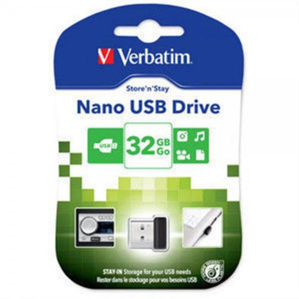 Verbatim (98130) Nano USB Drive 2.0 Store n Stay 32GB USB Speicher Stick