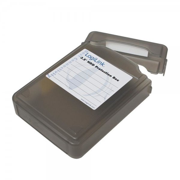 LogiLink Festplatten Schutz-Box für 3,5" HDDs Schwarz