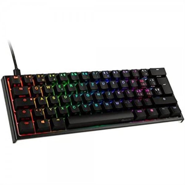 Ducky ONE 2 Mini Gaming Tastatur MX-Silent-Red RGB-LED schwarz CH-Layout TKL-Mini-Version