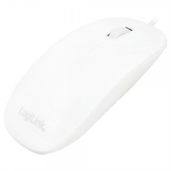 Logilink ID0062 Maus USB Optisch Flaches Design 1000 dpi Weiß