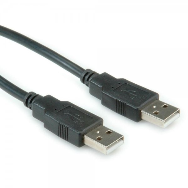ROLINE USB 2.0 Anschlusskabel A-A schwarz 1,8m gold
