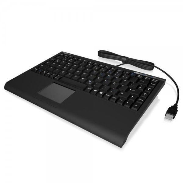 Keysonic ACK-540U+ DE-Layout Mini USB-Tastatur mit Smart-Touchpad QWERTZ
