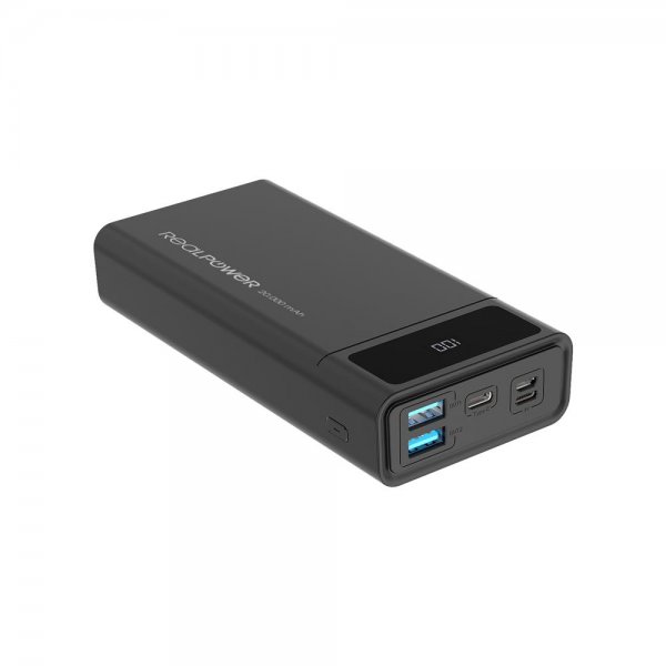 RealPower PB-20k PD Powerbank Mobiles Ladegerät mit 20.000 mAh USB Lightning Notebook 2 x USB C PD MacBook