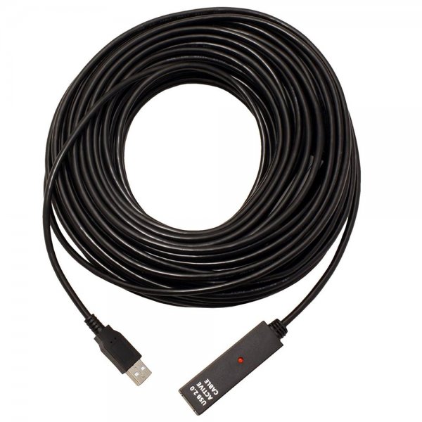 Value USB 2.0 aktive Kabelverlängerung 30m schwarz