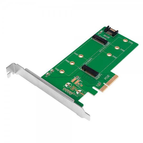 LogiLink PC0083 Dual M.2 PCIe Adapter für SATA und PCIe SATA SSD