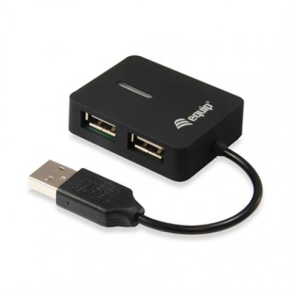 Equip USB-Hub 4 Port Reise-USB Hub, schwarz