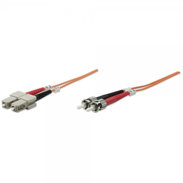 Intellinet LWL-Kabel Glasfaser ST/SC OM1 Duplex Multimode 2 m orange 515795
