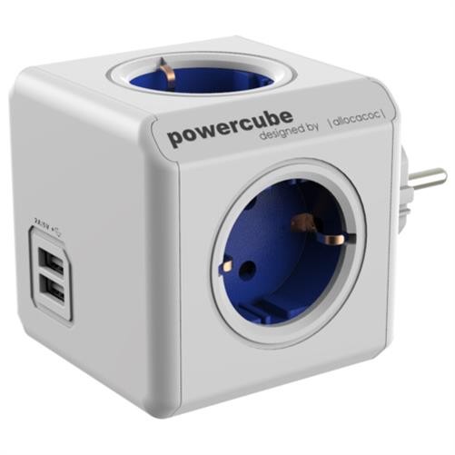 allocacoc PowerCube Original USB blau Type F für Extended Cubes