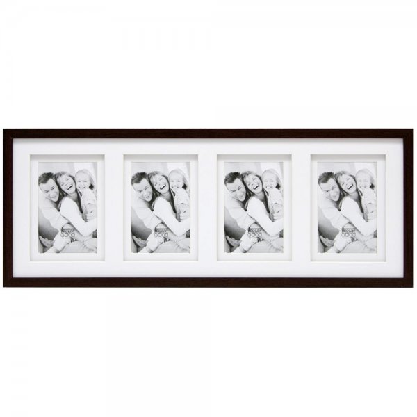Deknudt Holz-Bilderrahmen braun für 4 Fotos im Format 10 x 15 cm | S65KQ4