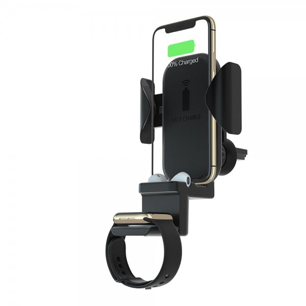 TERRATEC ChargeAir All Car Auto KFZ Smartphone Halterung Ladefunktion kabellos Handyhalter wireless