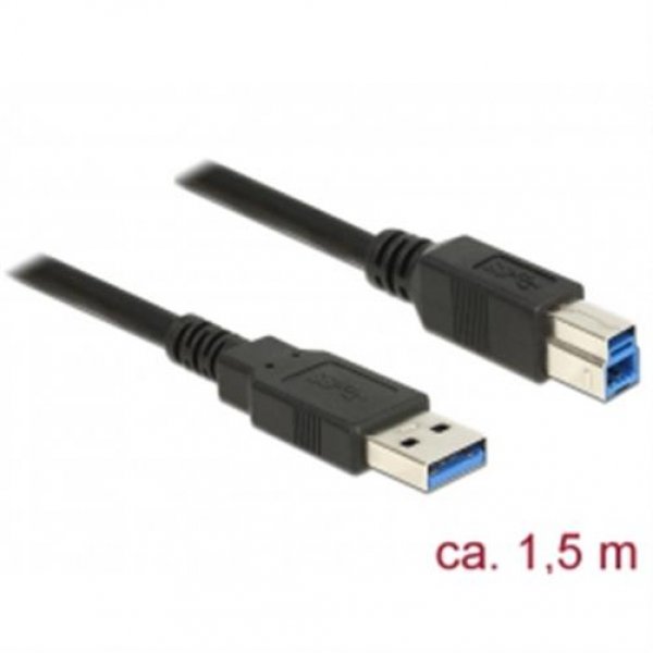 Delock Kabel USB 3.0 Typ-A Stecker > USB 3.0 Typ-B Stecker 1,5 m schwarz