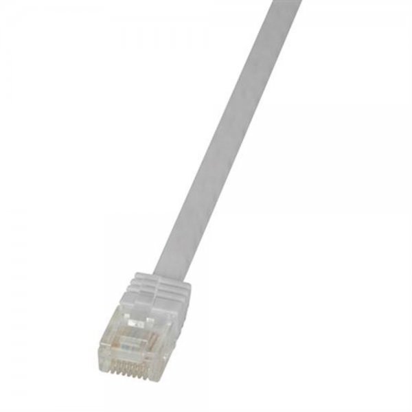 LogiLink CF2081U Patchkabel Netzwerkkabel Flach Kat.6 U/UTP SlimLine 7,5 m weiß