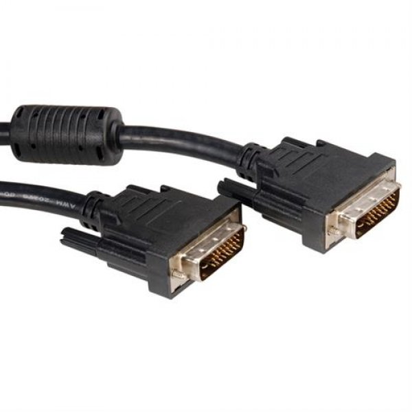 ROLINE Monitorkabel DVI Dual Link m/m 10m DVI-D 24+1 Kabel geschirmt schwarz