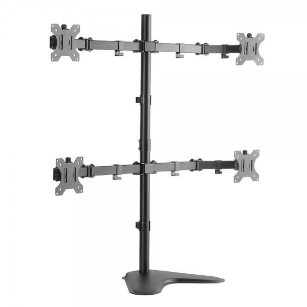 LogiLink Monitorständer 4-fach, 13-32", Stahl, Armlänge: je 460 mm, neigbar schwenkbar drehbar