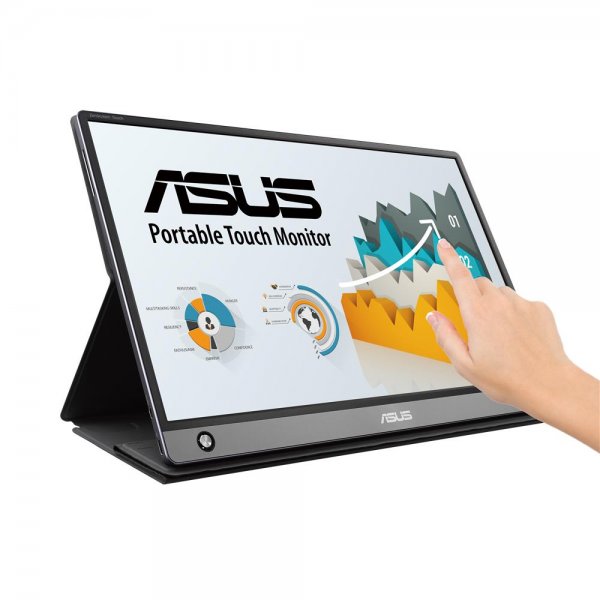 ASUS ZenScreen MB16AMT tragbarer USB-Monitor 15,6 Zoll Full HD USB Typ-C IPS Micro-HDMI dunkelgrau