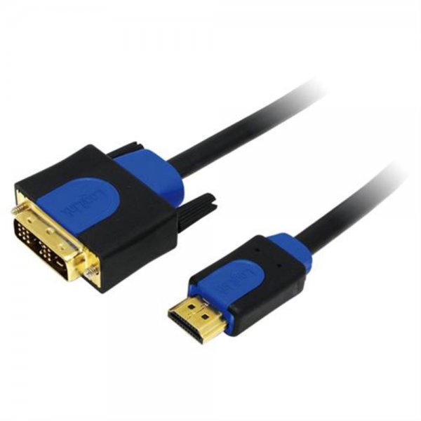 Logilink HDMI auf DVI-D HighEnd Kabel 2m HQ digital Display Kabel *NEU*