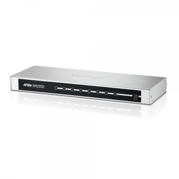 ATEN VS0801H 8-Port HDMI Audio/Video Switch mit Infrarot-Fernbedienung Desktop Silber