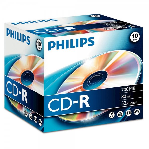 Philips CR7D5NJ10/00 10 x CD-R - 700 MB ( 80 Min ) Rohlinge 52x - Jewel Case