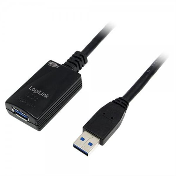 Logilink UA0127 USB 3.0 Repeater Kabel 5,00 m USB Erweiterung USB A Schwarz