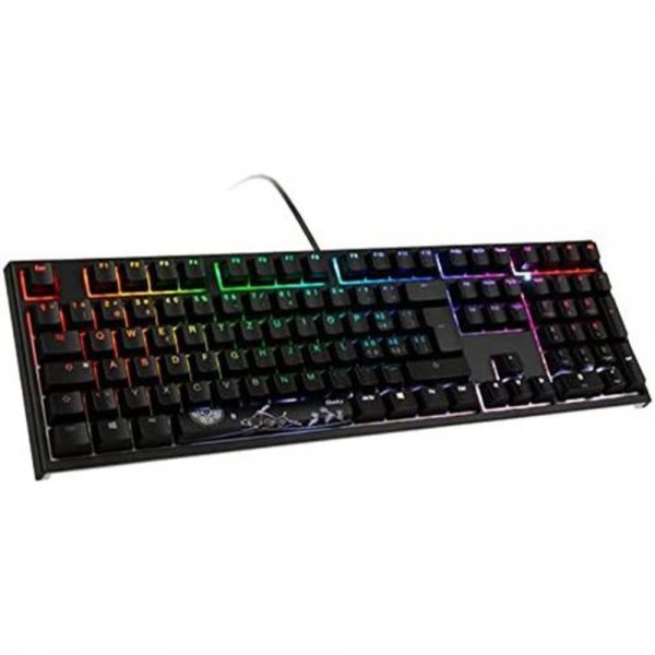 Ducky ONE 2 Backlit Gaming Tastatur MX-Blue RGB LED schwarz CH-Layout