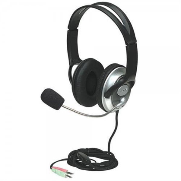 Manhattan 175555 Headset Stereo Classic Headset Kopfhörer silber schwarz