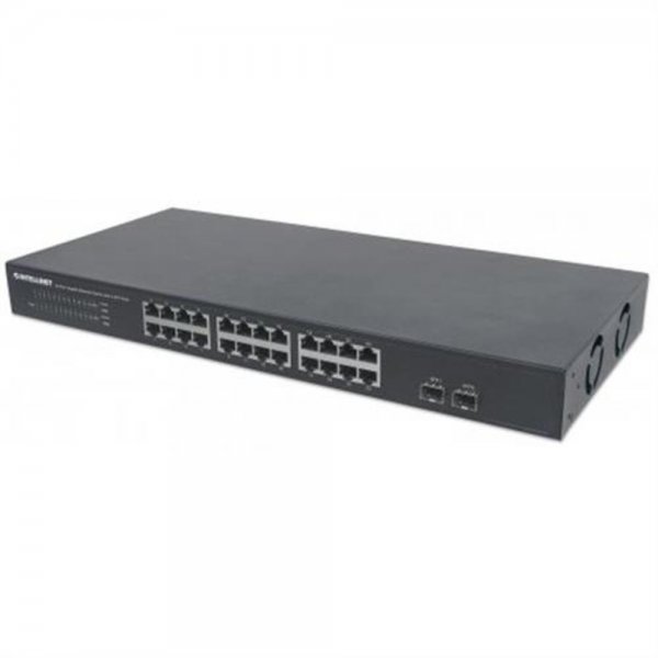 Intellinet 561044 ungemanaged Gigabit Ethernet (10/100/1000) 1U Schwarz Netzwerk Switch