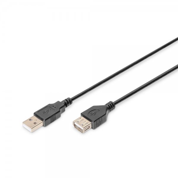 DIGITUS USB Verlängerungskabel Typ-A Stecker an Buchse Schwarz 3m