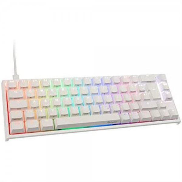 Ducky ONE 2 SF Gaming Tastatur MX-Silent-Red RGB LED weiß DE-Layout TKL-Mini-Version