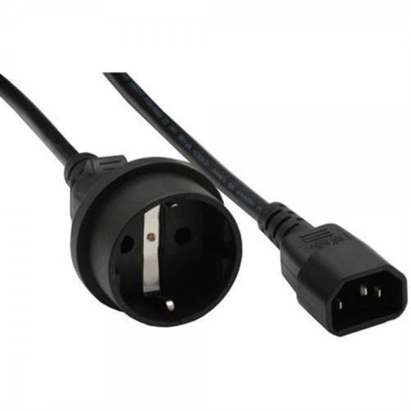 InLine Netz Adapter Kabel Kaltgeräte C14 auf Schutzkontakt | 16659A