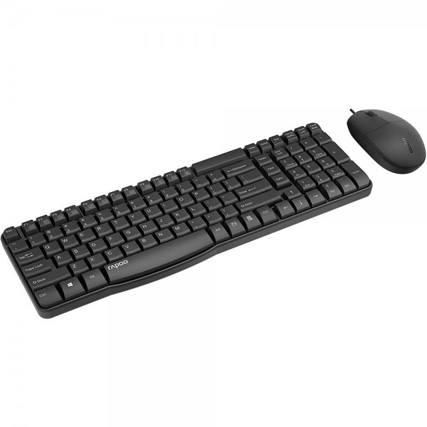 Rapoo NX1820 kabelgebundenes Tastatur Maus Set 1600 DPI schwarz