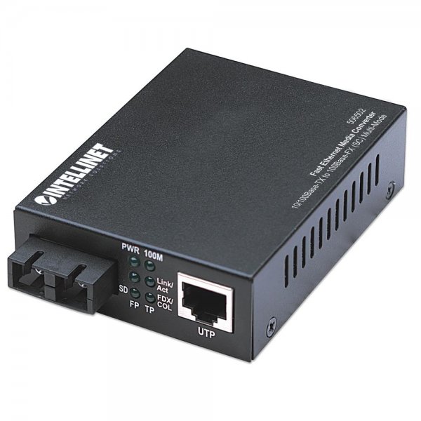 Intellinet Fast Ethernet Medienkonverter 10/100Base TX auf FX Multimode 506502