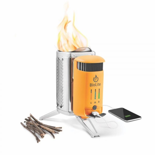 BioLite CampStove 2+ Mini Ofen Kocher Camping Outdoor Umwelt bewusst Micro USB Akku Thermo elektrisch Generator