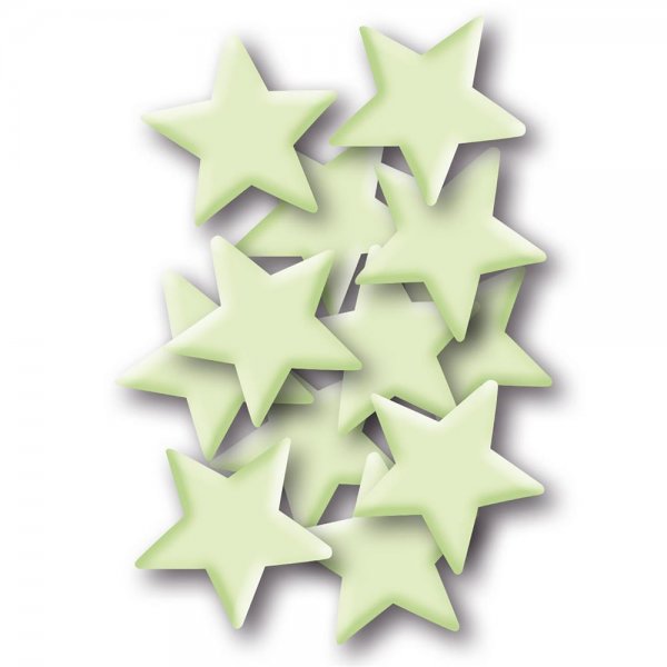 HERMA 15020 Leuchtsticker Sterne groß, ablösbar und wieder verwendbar, für Kinder 